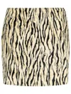 Rotate Birger Christensen Rotate Printed Faux Fur Skirt In Multi