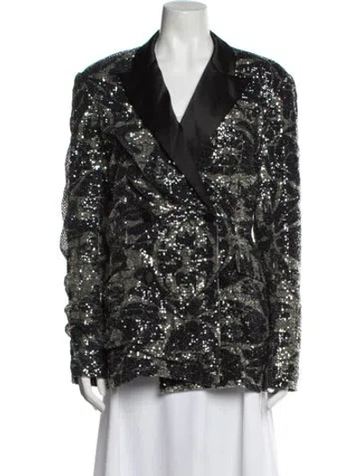Pre-owned Rotate Birger Christensen Printed Jacket In Black