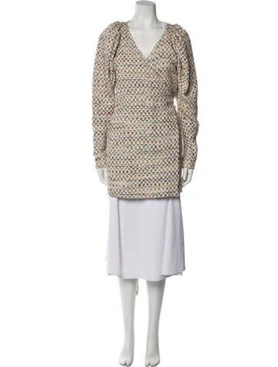 Pre-owned Rotate Birger Christensen Printed Jacket In White