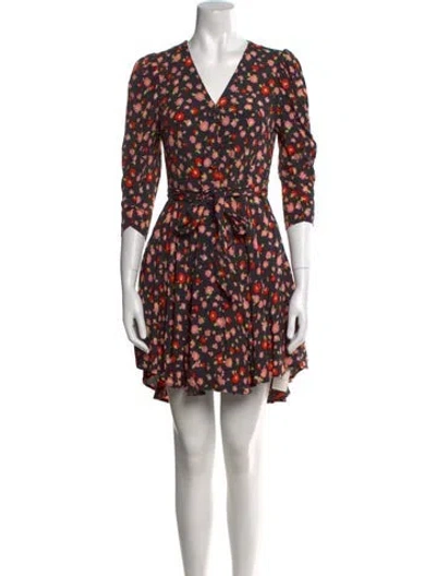 Pre-owned Rotate Birger Christensen Printed Knee-length Dress In Black
