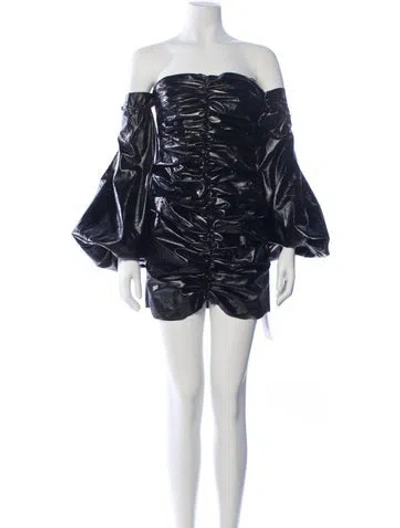 Pre-owned Rotate Birger Christensen Printed Mini Dress In Blue