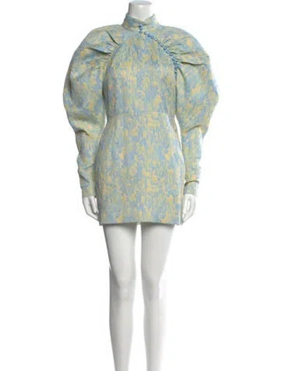 Pre-owned Rotate Birger Christensen Printed Mini Dress In Multi