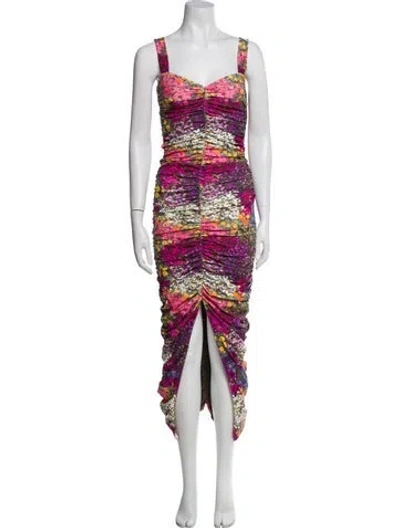 Pre-owned Rotate Birger Christensen Printed Mini Dress In Pink