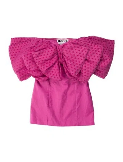 Pre-owned Rotate Birger Christensen Printed Mini Dress In Pink