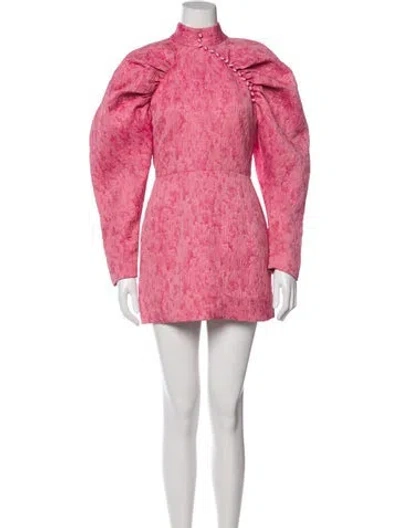 Pre-owned Rotate Birger Christensen Printed Mini Dress In Pink