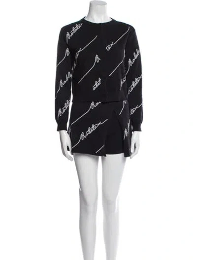 Pre-owned Rotate Birger Christensen Printed Skirt Set In White