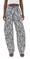 Rotate Birger Christensen Printed Twill Cargo Pants Egret Comb. In White