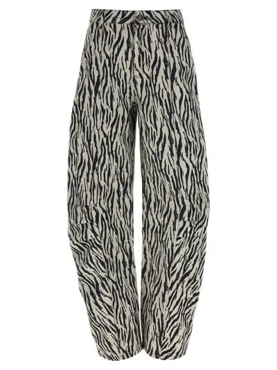 ROTATE BIRGER CHRISTENSEN ROTATE BIRGER CHRISTENSEN 'PRINTED TWILL CARGO' PANTS