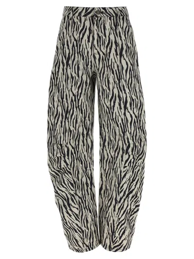 ROTATE BIRGER CHRISTENSEN 'PRINTED TWILL CARGO' PANTS
