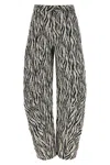 Rotate Birger Christensen 'printed Twill Cargo' Pants In Black
