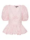 Rotate Birger Christensen Rotate Birgerchristensen Top With Puff Sleeves