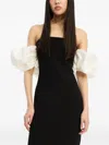 Rotate Birger Christensen Puff Sleeve Maxi Dress In Black
