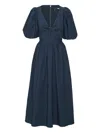 Rotate Birger Christensen Puff-sleeve Midi Dress