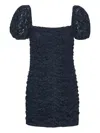 Rotate Birger Christensen Puff-sleeve Mini Dress In Blue