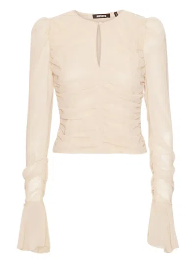 Rotate Birger Christensen Rotate Birgerchristensen Chiffon Ls Top In Multi