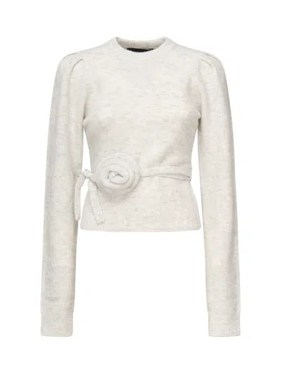 Rotate Birger Christensen Puff-sleeved Sweater In Multi