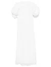 Rotate Birger Christensen Puff-sleeves Midi Dress In White