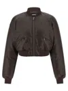 Rotate Birger Christensen Puffer Bomber Jacket In Brown