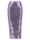 Rotate Birger Christensen Sequin Embellished High-waisted Midi Skirt In Purple