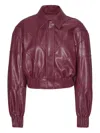 Rotate Birger Christensen Burgundy Polyester Bomber Jacket