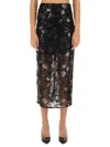 Rotate Birger Christensen Rotate Birgerchristensen Midi Skirt In Black