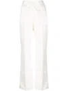 Rotate Birger Christensen Recycled Polyester High-waisted Trousers In Nude