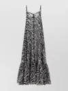 Rotate Birger Christensen Rotate Light Flowy Zebra Print Maxi Dress