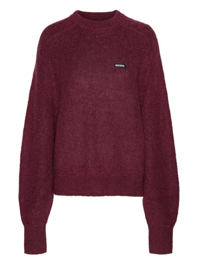 ROTATE BIRGER CHRISTENSEN ROTATE BIRGER CHRISTENSEN RELAXED FIT BURGUNDY KNIT SWEATER