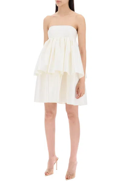 ROTATE BIRGER CHRISTENSEN RESPONSIBLE RUFFLED MIDI DRESS