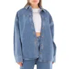 Rotate Birger Christensen Rhinestone Denim Shirt, Brand Size 38 (us Size 4)
