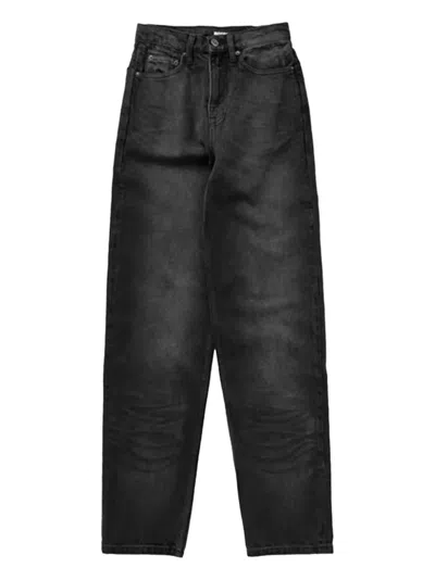 Rotate Birger Christensen Rhinestone-embellished Jeans In Black