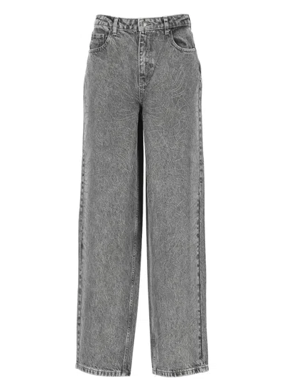 Rotate Birger Christensen Rhinestone Jeans In Grey