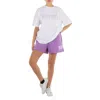 Rotate Birger Christensen Rhinestone Logo Aster Cotton T-shirt In White