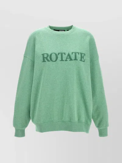 Rotate Birger Christensen Light Green Logo Crewneck Sweatshirt