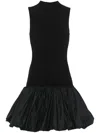 Rotate Birger Christensen Minikleid Aus Geripptem Strick In Schwarz