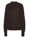 Rotate Birger Christensen Maglione Leggero Con Logo Marrone In Brown