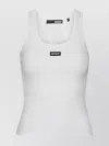 Rotate Birger Christensen Ribbed Scoop-neck Tank Top In White