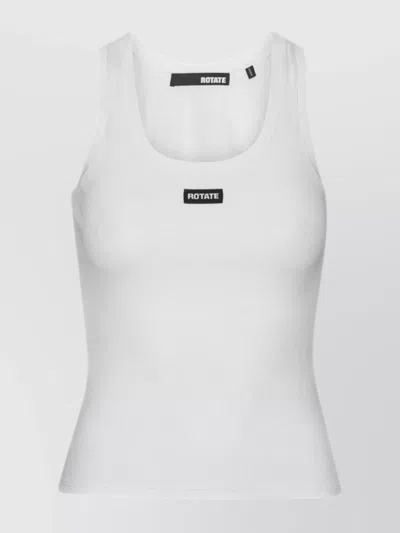 ROTATE BIRGER CHRISTENSEN RIBBED ROUND NECK TANK TOP