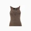 Rotate Birger Christensen Rotate Tank Top With Logo In Brown