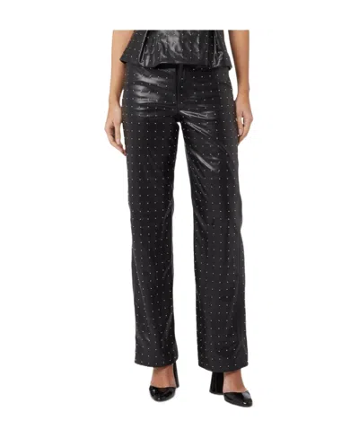 Rotate Birger Christensen Riveted Casual Pants In Black