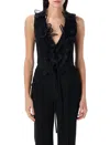 Rotate Birger Christensen Black Vest In Black