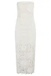 Rotate Birger Christensen 3d Lace Midi Dress White In White