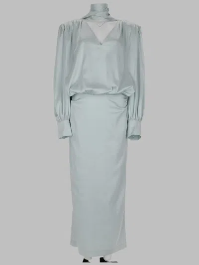 Rotate Birger Christensen Rotate Abito Midi In Raso In Blue