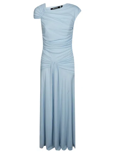 Rotate Birger Christensen Rotate Asymmetric One-shoulder Maxi Dress In Transparent