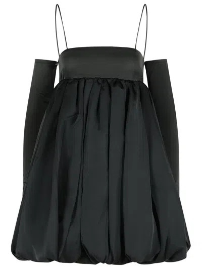 Rotate Birger Christensen Rotate Balloon Dress In Black Polyester