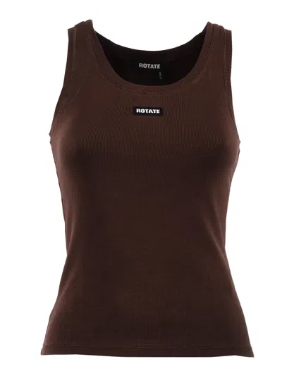 Rotate Birger Christensen Rotate Basic Tank Top Mol� (tight Fit) In Brown