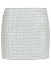 Rotate Birger Christensen Rotate Beaded' Beige Polyester Miniskirt In Beige