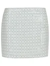 Rotate Birger Christensen Rotate Beaded' Beige Polyester Miniskirt In Beige