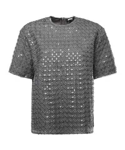 Rotate Birger Christensen Rotate Beaded Oversized Top In Purple
