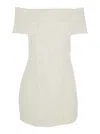 Rotate Birger Christensen Rotate Beaded Satin Mini Dress In White